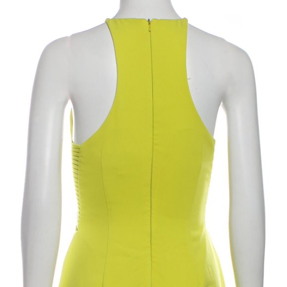 Badgely Mischka Yellow Halterneck Strappy Dress - Picture 7 of 9